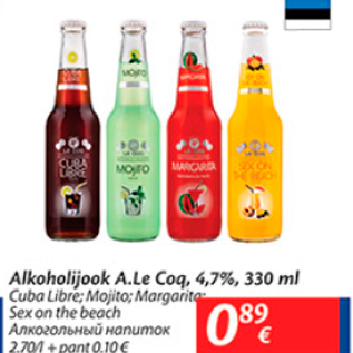 Allahindlus - Alkoholivaba A.Le Coq, 4,7%, 330 ml