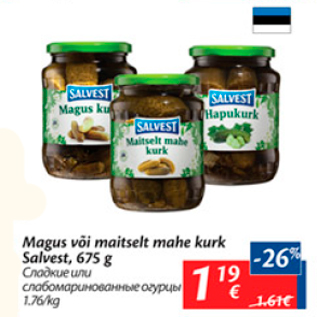 Allahindlus - Magus või maitselt mahe kurk Salvest, 675 g