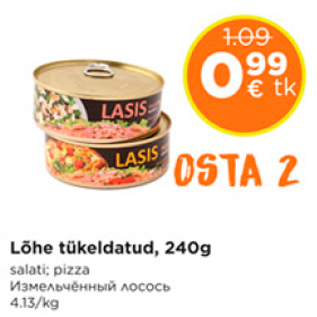 Allahindlus - Lõhe tükeldatud, 240 g