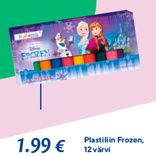 Allahindlus - Plastiliin Frozen, 12 värvi