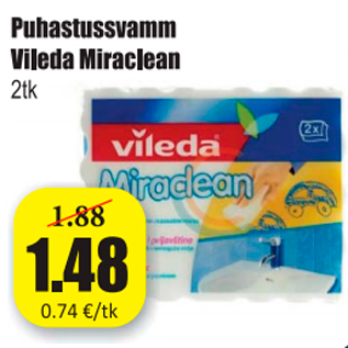 Allahindlus - Puhastussvamm Vileda Miraclean 2 tk