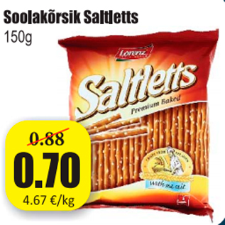 Allahindlus - Soolakõrsik Saltletts 150 g