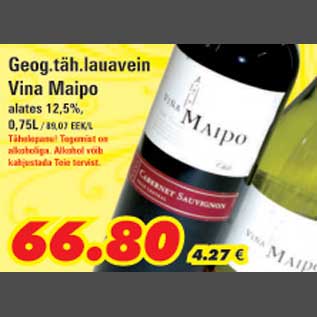 Allahindlus - Lauavein Vina Maipo