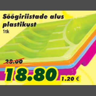 Allahindlus - Söögiriistade alus plastikust