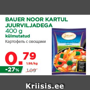 Allahindlus - BAUER NOOR KARTUL JUURVILJADEGA 400 g