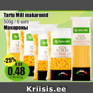 Allahindlus - Tartu Mill makaronid