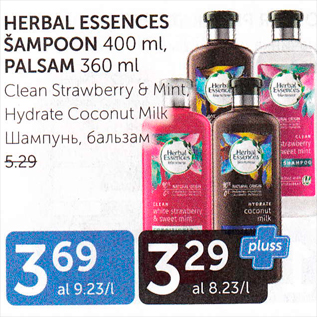 Allahindlus - HERBAL ESSENCES ŠAMPOON 400 ML, PALSAM 360 ML