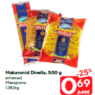 Allahindlus - Makaronid Divella, 500 g