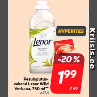 Allahindlus - Pesuloputusvahend Lenor Wild Verbana, 750 ml**