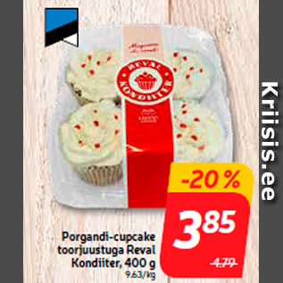 Allahindlus - Porgandi-cupcake toorjuustuga Reval Kondiiter, 400 g