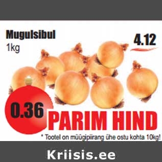 Allahindlus - Mugulsibul 1kg