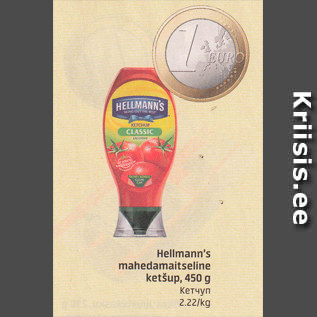 Allahindlus - Hellmann´s mahedamaitseline ketšup, 450 g