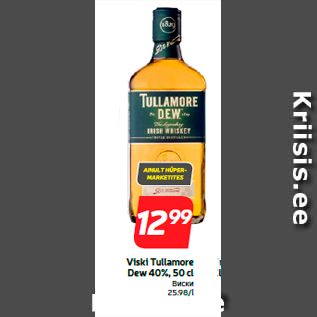 Allahindlus - Viski Tullamore Dew 40%, 50 cl