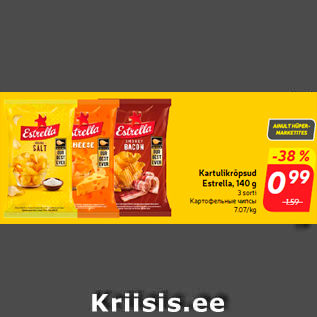 Allahindlus - Kartulikrõpsud Estrella, 140 g