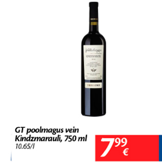 Allahindlus - GT poolmagus vein Kindzmarauli, 750 ml