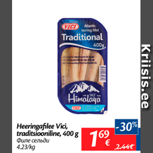 Allahindlus - Heeringafilee Vici, traditsiooniline, 400 g