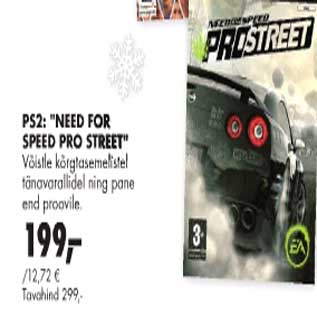 Allahindlus - Ps2 Need for speed pro srteet