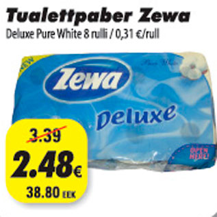 Allahindlus - Tualettpaber Zewa Deluxe Pure White