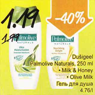 Allahindlus - Dušigeel Palmolive Naturals, 250 ml