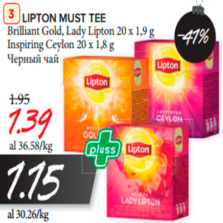 Allahindlus - LIPTON MUST TEE