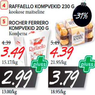 Allahindlus - RAFFAELLO KOMPVEKID ROCHER FERRERO KOMPVEKID