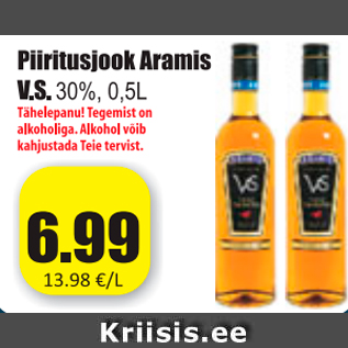 Allahindlus - Piiritusjook Aramis V.S.