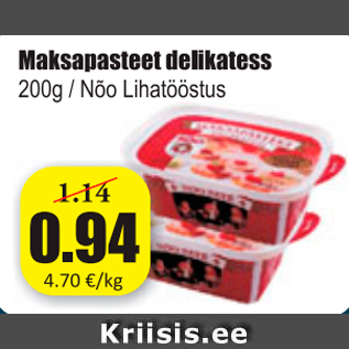 Allahindlus - Maksapasteet delikatess