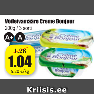 Allahindlus - Võileivamääre Creme Bonjour