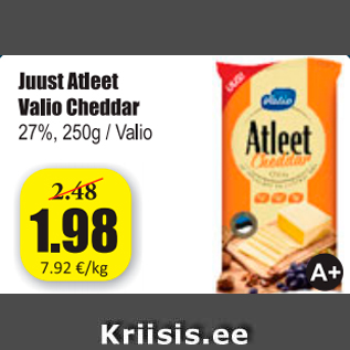 Allahindlus - Juust Atleet Valio Cheddar