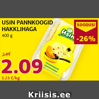 Allahindlus - USIN PANNKOOGID HAKKLIHAGA 400 G