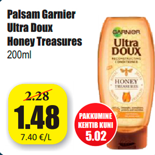 Allahindlus - Palsam Garnier Ultra Doux Honey Treasures 200ml