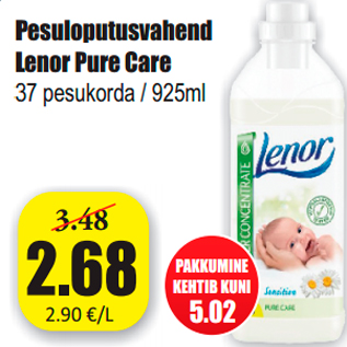 Allahindlus - Pesuloputusvahend Lenor Pure Care