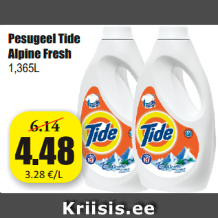 Allahindlus - Pesugeel Tide Alpine Fresh 1,365L