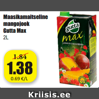 Allahindlus - Maasikamaitseline mangojook Gutta Max 2L