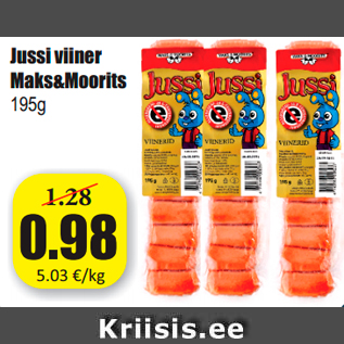 Allahindlus - Jussi viiner Maks&Moorits 195g