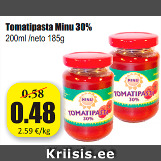 Allahindlus - Tomatipasta Minu 30%