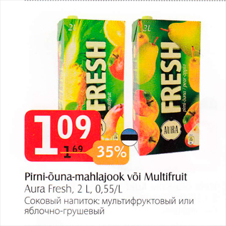 Allahindlus - Pirni-õuna-mahlajook või Multifruit