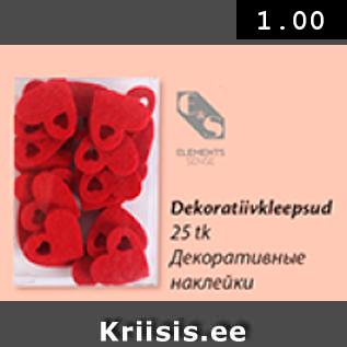 Allahindlus - Dekoraatiivkleepsud 25 tk