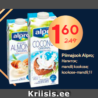 Allahindlus - Piimajook Alpro