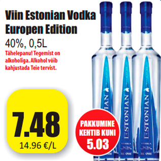 Allahindlus - Viin Estonian Vodka Europen Edition