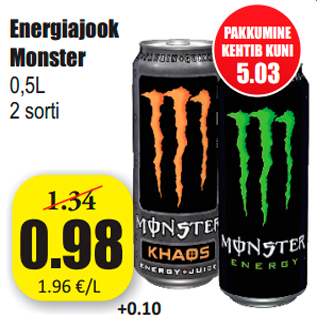 Allahindlus - Energiajook Monster