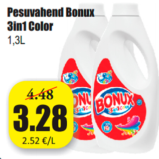 Allahindlus - Pesuvahend Bonux 3in1 Color 1,3L