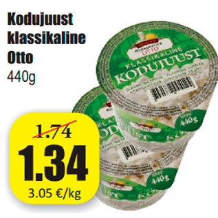 Allahindlus - Kodujuust klassikaline Otto 440g