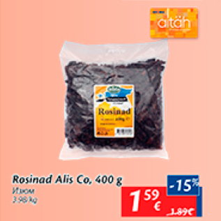 Allahindlus - Rosinad Alis Co, 400 g