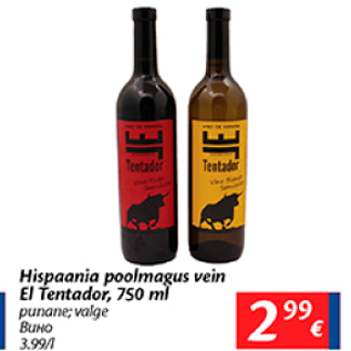 Allahindlus - Hispaania poolmagus vein El Tentador, 750 ml