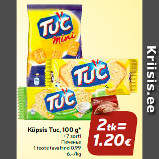 Allahindlus - Küpsis Tuc, 100 g*