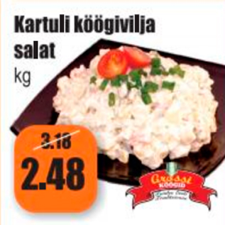 Allahindlus - Kartuli köögivilja salat kg