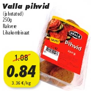 Allahindlus - Valla pihvid (jahutatud) 250g Rakvere Lihakombinaat