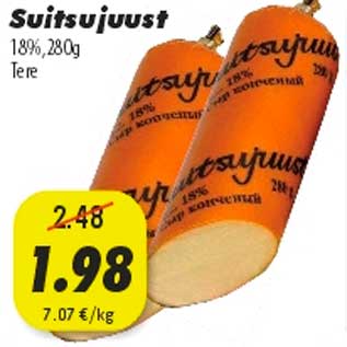 Allahindlus - Suitsujuust 18%, 280g