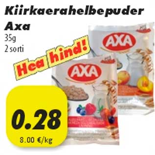 Allahindlus - Kiirkaerahelbepuder Axa 35g 2 sorti